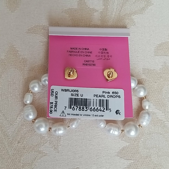 Kate Spade NY Stone & Pearl Door Knocker Earrings - Picture 5 of 8